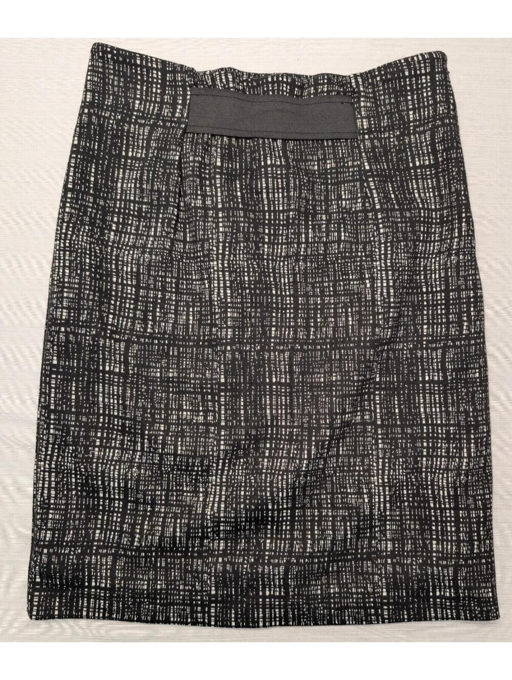 Willi Smith Black and White Pattern Pencil Skirt L 10/12